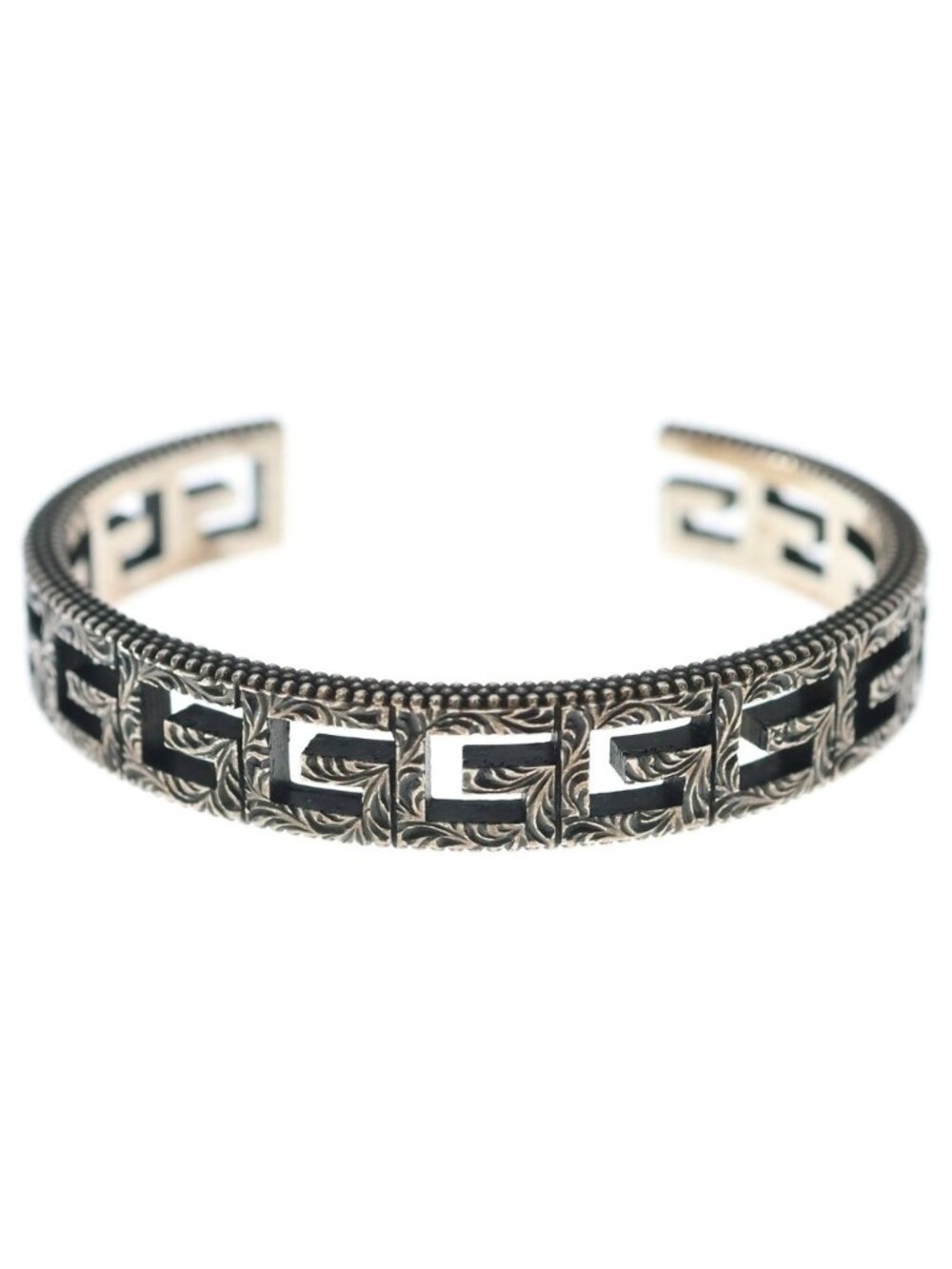 Gucci Arabesque Square G Bangle Silver Bracelet
